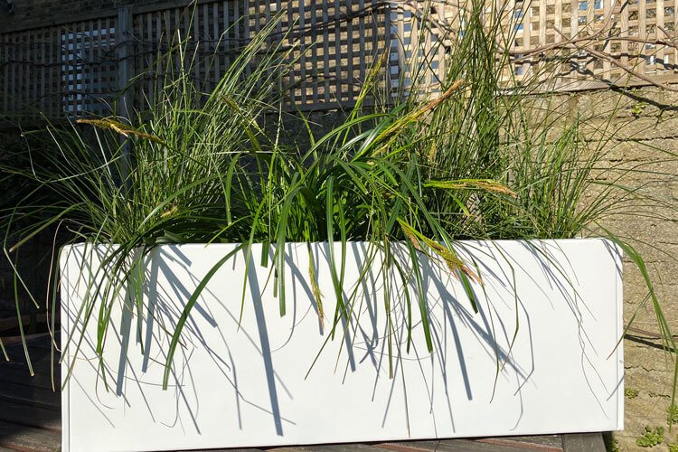 White Balcony Planter White Balcony Planter