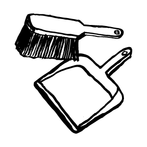 dustpan and brush